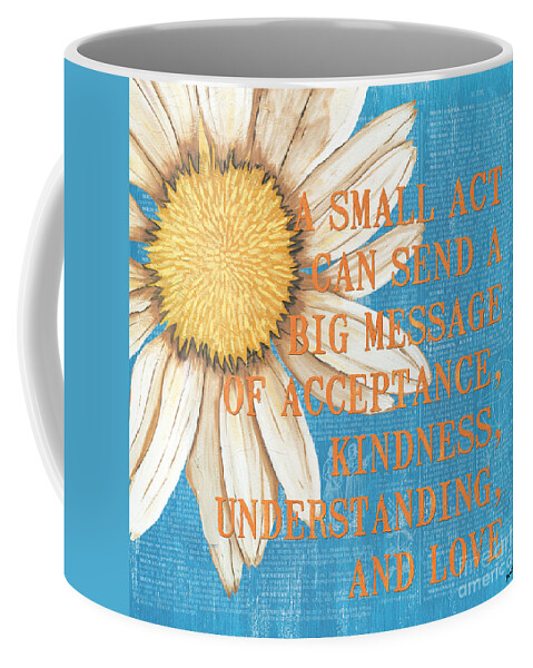 Daisy Coffee Mug featuring the painting Dictionary Florals 4 by Debbie DeWitt