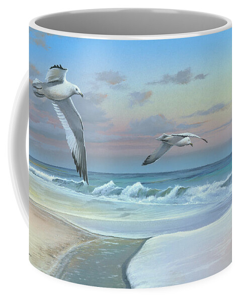Dissolving Time Coffee Mug featuring the painting Dissolving Time by Mike Brown