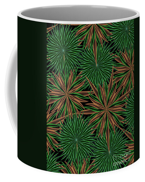 Jamie Lynn Gabrich Coffee Mug featuring the digital art Dizzy Green Paper by JamieLynn Warber