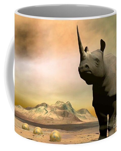 Art Coffee Mug featuring the digital art Do you really want to hurt me by Sipo Liimatainen