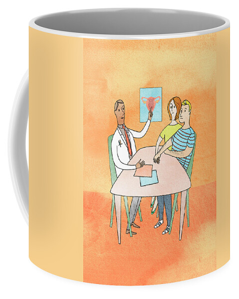 30-34 Years Coffee Mug featuring the photograph Doctor Explaining Fertility Problem by Ikon Ikon Images