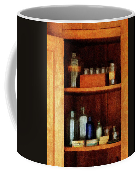 Druggist Coffee Mug featuring the photograph Doctor - Medicine Chest with Asthma Medication by Susan Savad