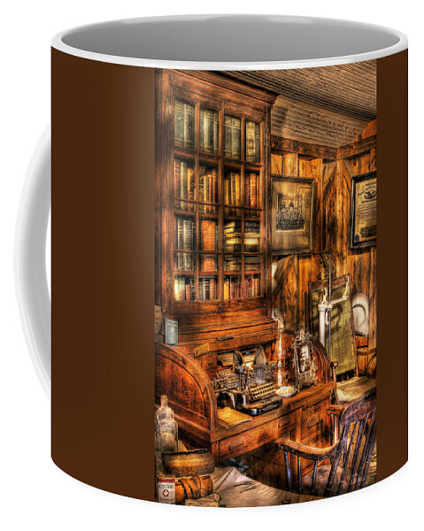 Self Coffee Mug featuring the photograph Doctor - The Doctors Desk by Mike Savad
