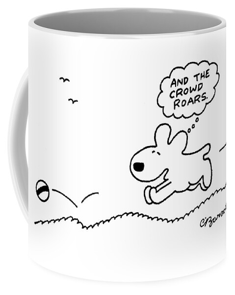 Dog Chases After A Ball Coffee Mug