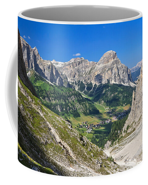 Overview Coffee Mug featuring the photograph Dolomiti - Colfosco in Val Badia by Antonio Scarpi