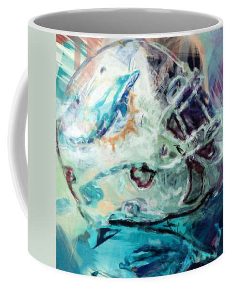Miami Coffee Mug featuring the digital art Dolphins Art by David G Paul