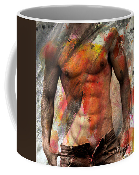 Male Nude Coffee Mug featuring the painting Don't Explain by Mark Ashkenazi