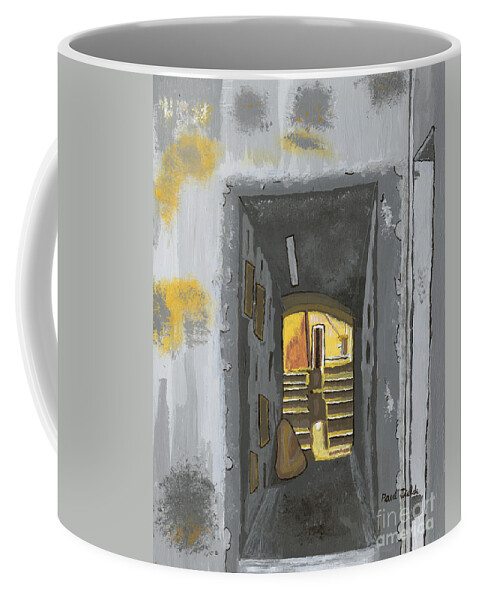 Door Coffee Mug featuring the painting Doorway in Cinque Terra by Paul Fields