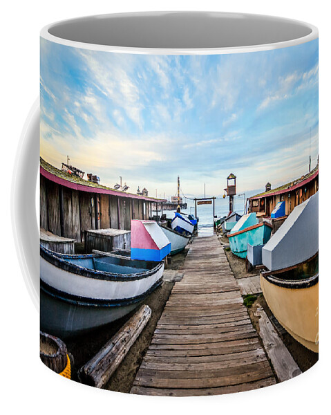 Balboa Peninsula Coffee Mug featuring the photograph Dory Fishing Fleet Newport Beach California by Paul Velgos