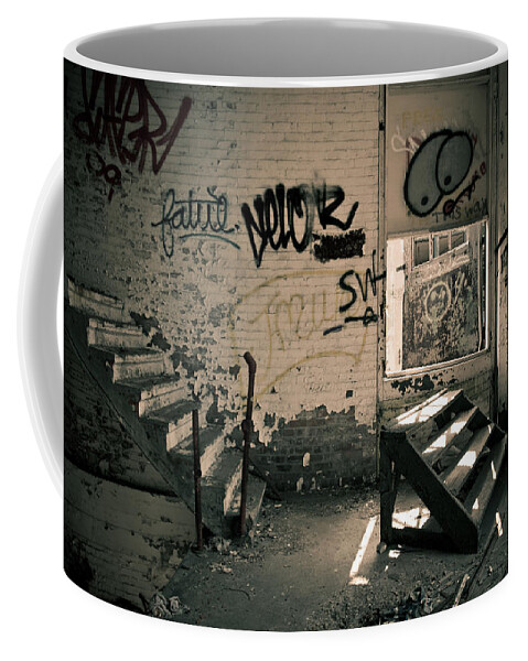 Packard Automotive Plant Coffee Mug featuring the photograph Double Stairs by Priya Ghose