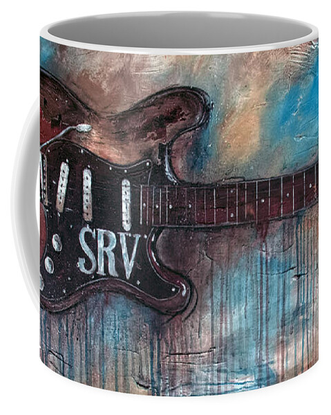 Stevie Ray Vaughan Coffee Mug featuring the painting Double Trouble by Sean Parnell