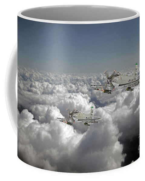 Douglas Skyraider Coffee Mug featuring the digital art Douglas Skyraider by Airpower Art