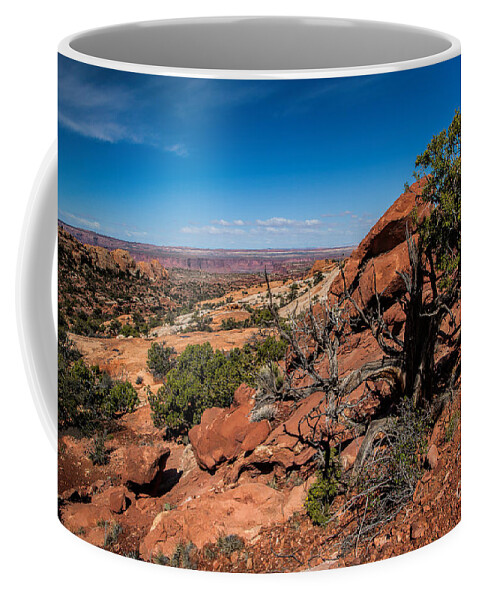 Utah Coffee Mug featuring the photograph Down the Valley by Jim Garrison