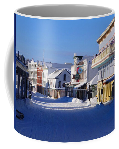 Mackinac Island Coffee Mug featuring the photograph Downtown Mackinac in the Early Morning by Keith Stokes