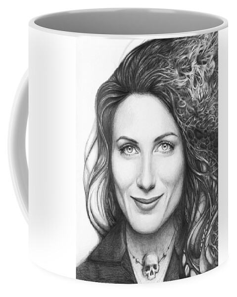 House Md Coffee Mug featuring the drawing Dr. Lisa Cuddy - House MD by Olga Shvartsur