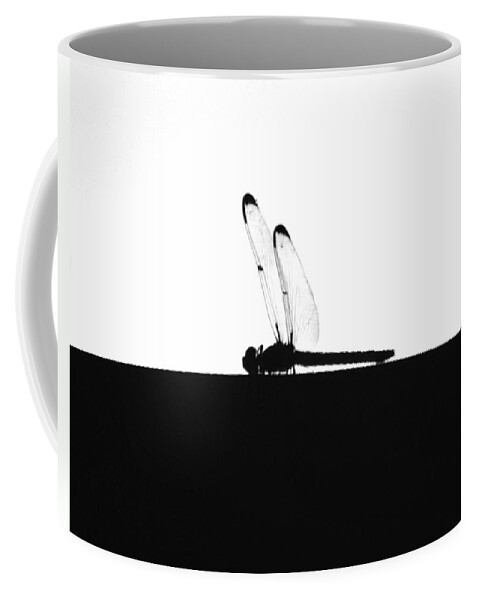 Silhouette Coffee Mug featuring the photograph Dragonfly Silhouette by Maggy Marsh