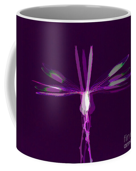 Dragonfly Coffee Mug featuring the digital art Dragonfly Work 2 by Lizi Beard-Ward