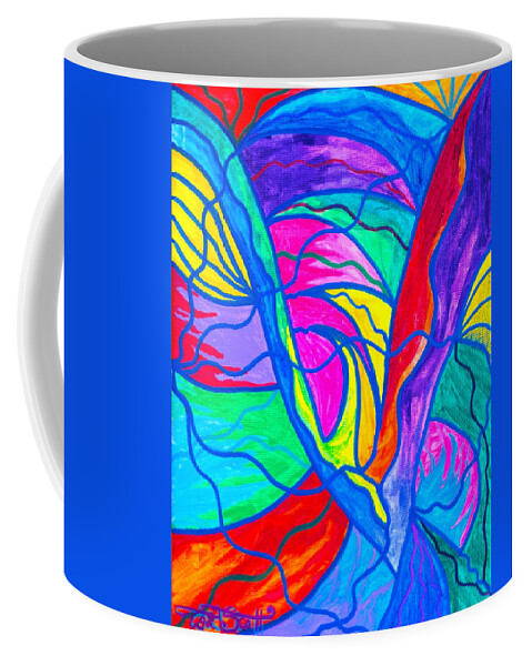 Vibration Coffee Mug featuring the painting Drastic Change by Teal Eye Print Store