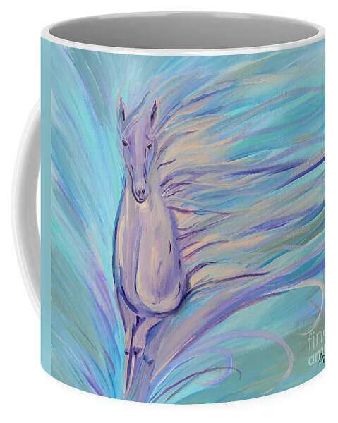 Horse Coffee Mug featuring the painting Dreamer by Stacey Zimmerman