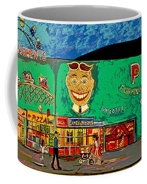 Asbury Park Palace Coffee Mug featuring the painting Dreams of the Palace by Patricia Arroyo