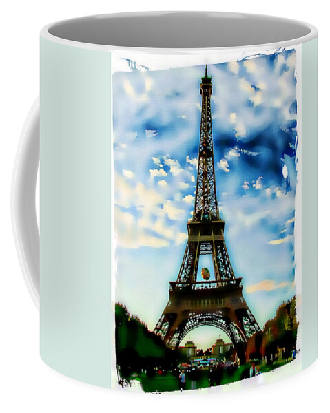 Eiffel Tower Coffee Mug featuring the photograph Dreamy Eiffel Tower by Kathy Churchman