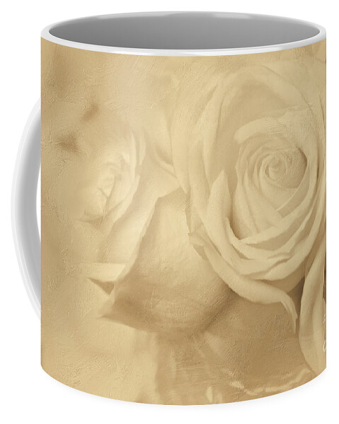 White Roses Coffee Mug featuring the digital art Dreamy Roses by Jayne Carney