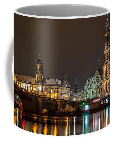 Dresden Coffee Mug featuring the photograph Dresden by Night by Bernd Laeschke