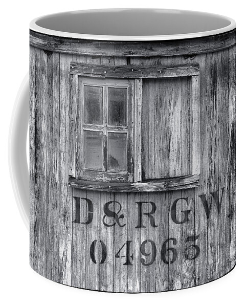 Drgw Coffee Mug featuring the photograph DRGW RR Car Detail Silverton CO DSC07686 by Greg Kluempers