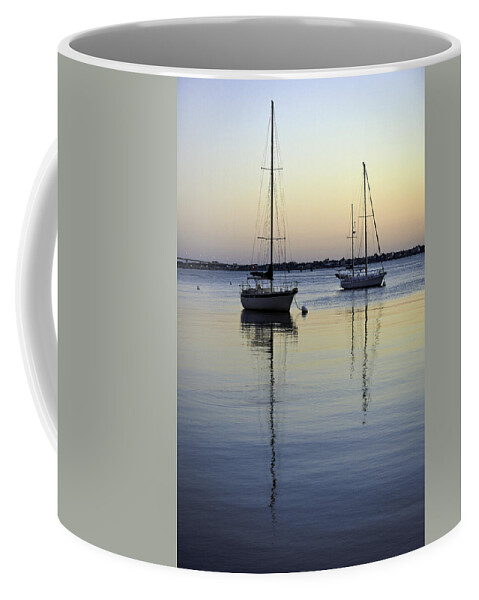 Sail Boat Coffee Mug featuring the photograph Drifting Sunrise by Anthony Baatz