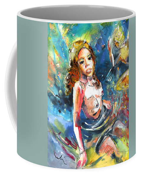 Women Coffee Mug featuring the painting Drowning in Love by Miki De Goodaboom