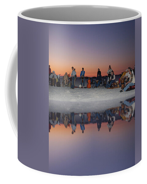 Beach Coffee Mug featuring the photograph Drummers Circle by Aimee L Maher ALM GALLERY