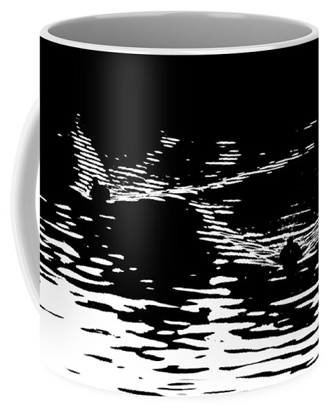 Duck Coffee Mug featuring the photograph Duck Silhouettes by Rick Shea