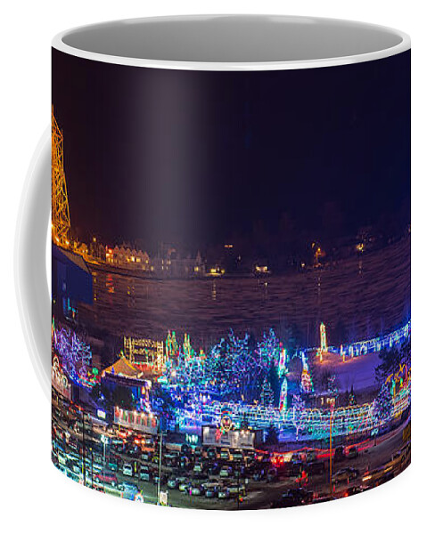 Bentleyville Coffee Mug featuring the photograph Duluth Christmas Lights by Paul Freidlund