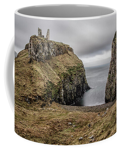 Dunseverick Coffee Mug featuring the photograph Dunseverick Castle by Nigel R Bell