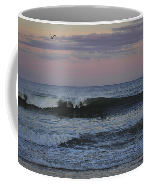 Seaside Park Nj Coffee Mug featuring the photograph Dusk at the Shore by Terry DeLuco