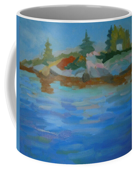 Island Coffee Mug featuring the painting Dyer Bay Island by Francine Frank