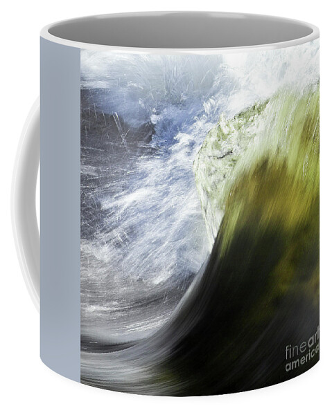 Heiko Coffee Mug featuring the photograph Dynamic River Wave by Heiko Koehrer-Wagner