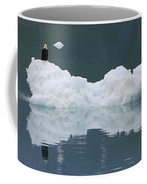 Eagle Coffee Mug featuring the photograph Eagle on Ice by Shoal Hollingsworth