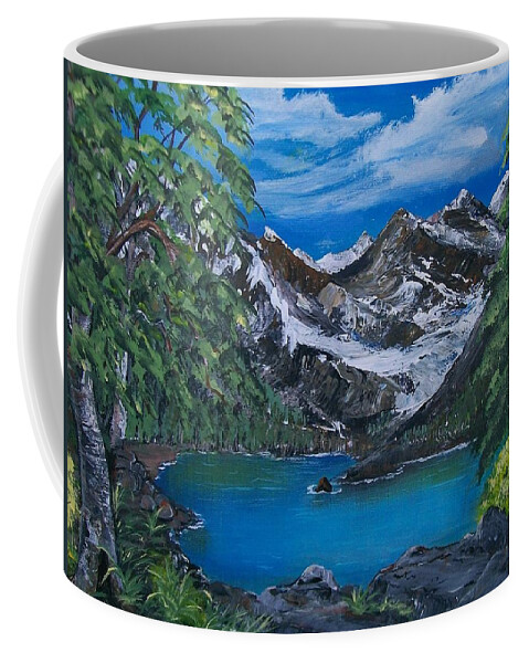 Calm Coffee Mug featuring the painting Early Dawn by Sharon Duguay