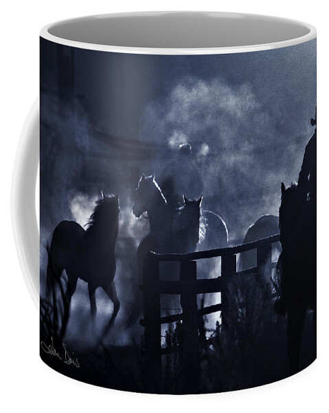 Art Coffee Mug featuring the photograph Early Morning Smoke by Joan Davis
