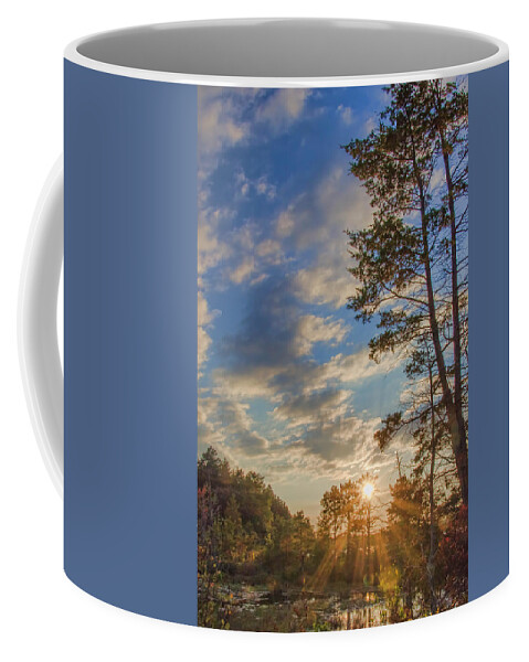 Sunset Coffee Mug featuring the photograph Early October Setting Sun by Beth Sawickie