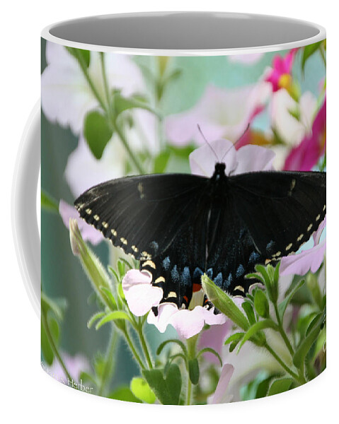 Butterfly Coffee Mug featuring the photograph Ebony Wings by Susan Herber