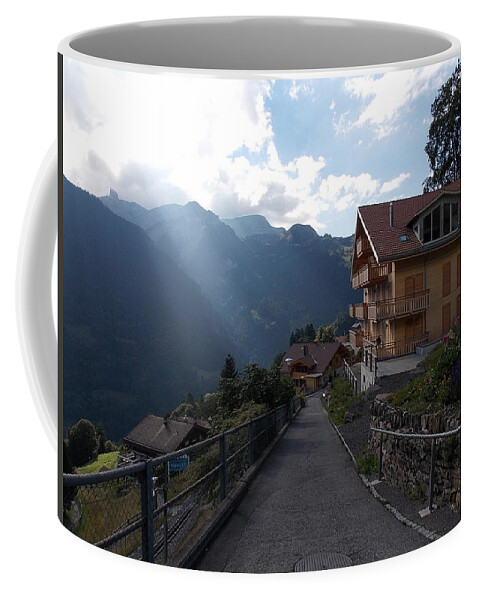 Edge Coffee Mug featuring the photograph Edge of Wengen by Nina Kindred