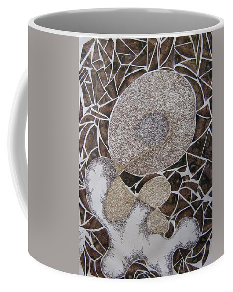 Stipple Coffee Mug featuring the mixed media Edible Dreams by Pamela Henry