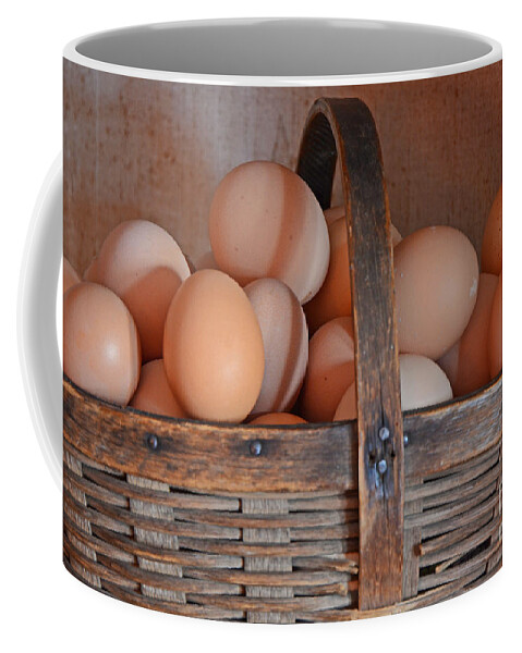 Still Life Coffee Mug featuring the photograph Egg Basket by Mary Carol Story