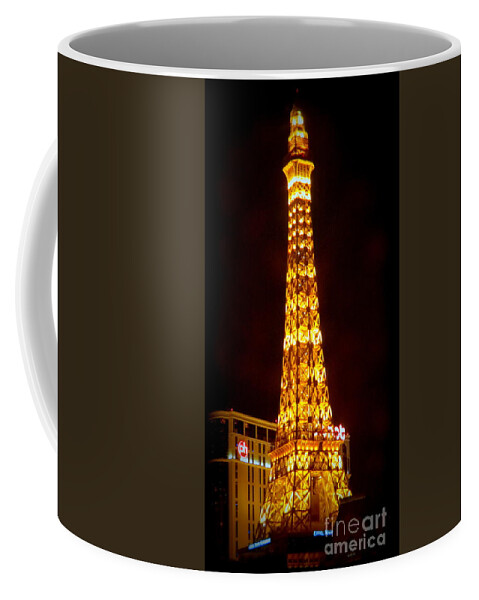 Paris Coffee Mug featuring the photograph Eiffel Tower Las Vegas Nevada by Kay Novy
