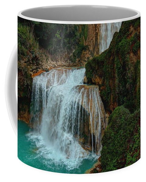 Waterfalls Coffee Mug featuring the photograph El Chiflon Waterfalls, Mexico by Robert McKinstry