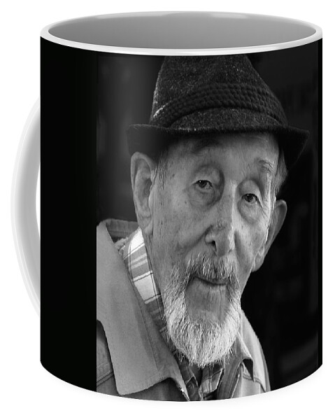 Elder Coffee Mug featuring the photograph Elder German Gent with Hat and Beard by Ginger Wakem