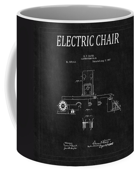 Electric Chair Coffee Mug featuring the photograph Electric Chair Patent 6 by Andrew Fare