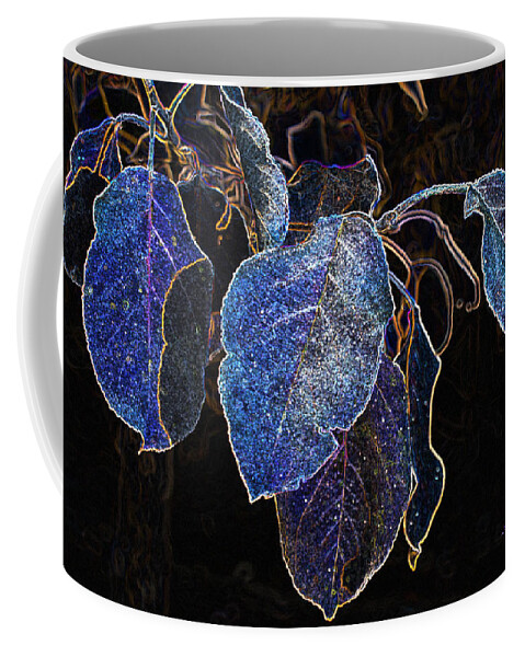 Apple Leaves Coffee Mug featuring the photograph Electric Leaves by Jo Smoley